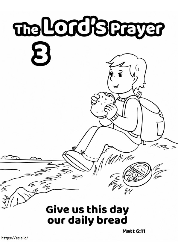 The Lords Prayer Class 3 coloring page