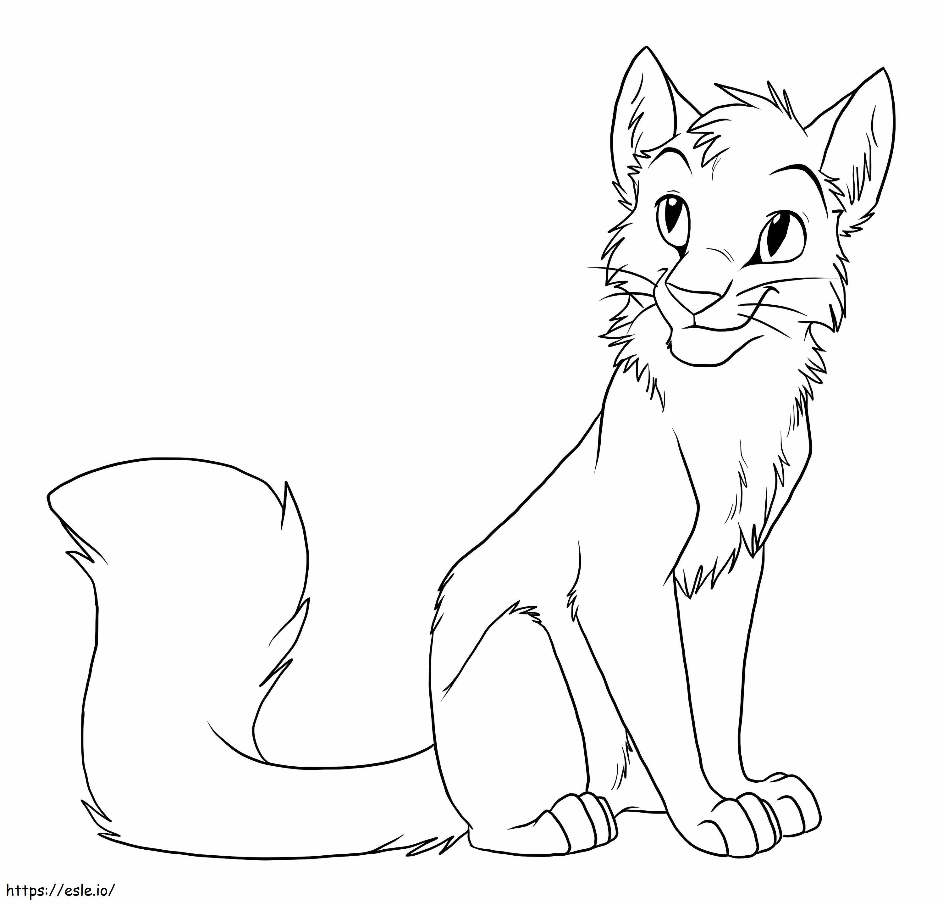 Sitting Warrior Cats coloring page