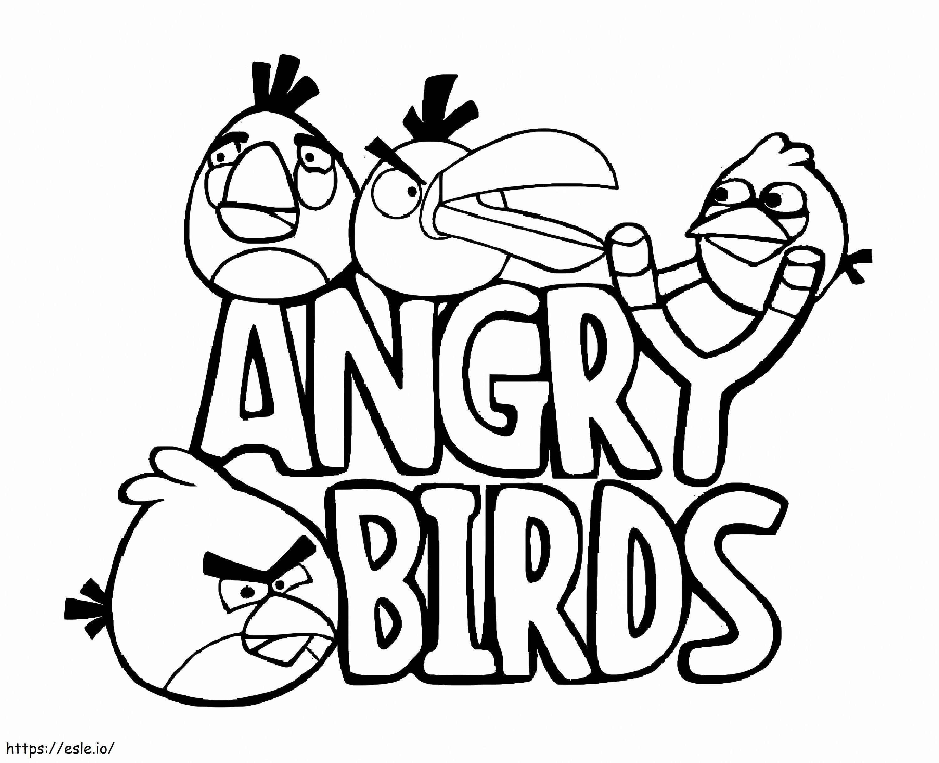 Poster Angry Bird de colorat