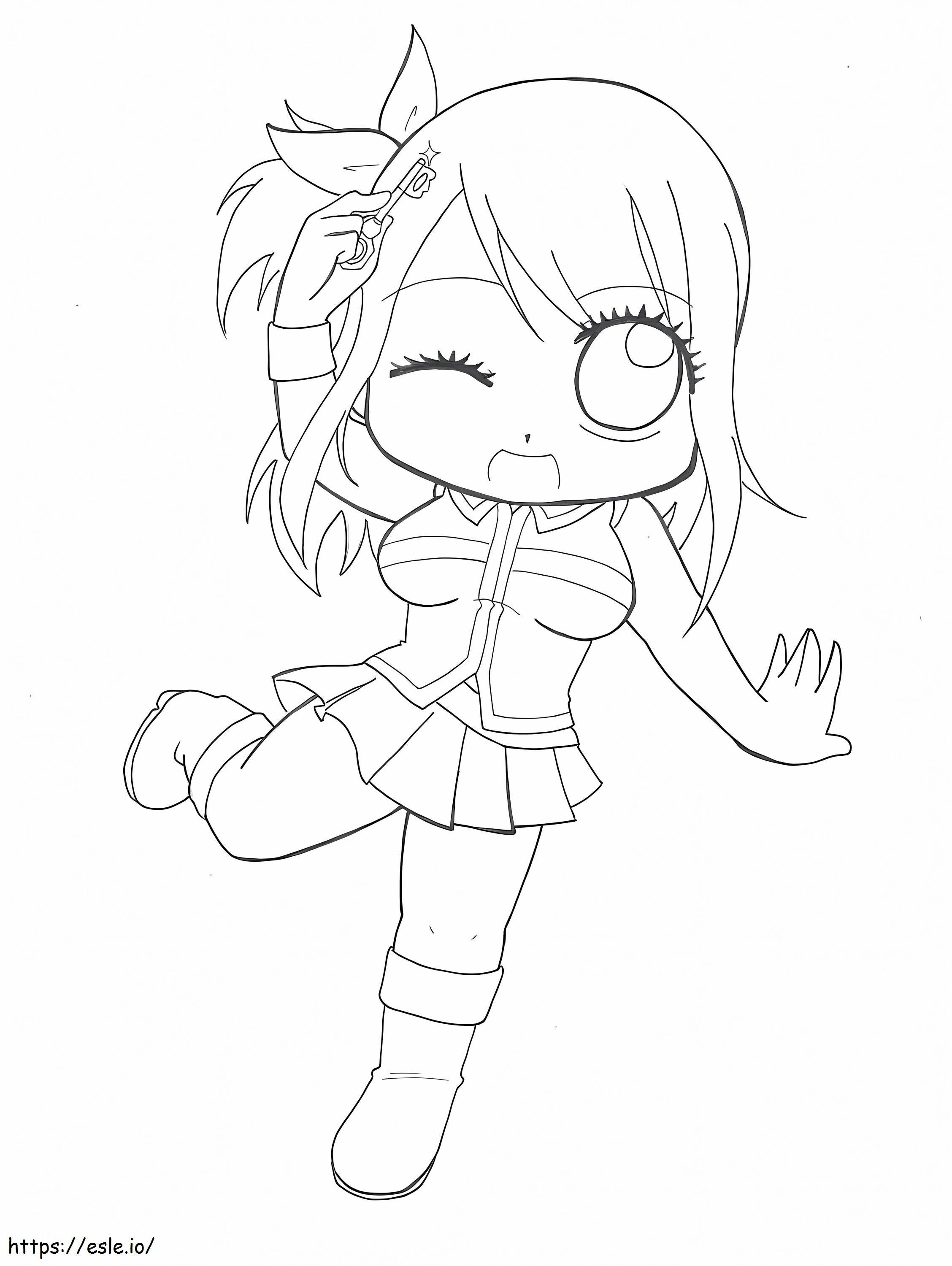 Chibi Lucy Heartfilia 1 coloring page