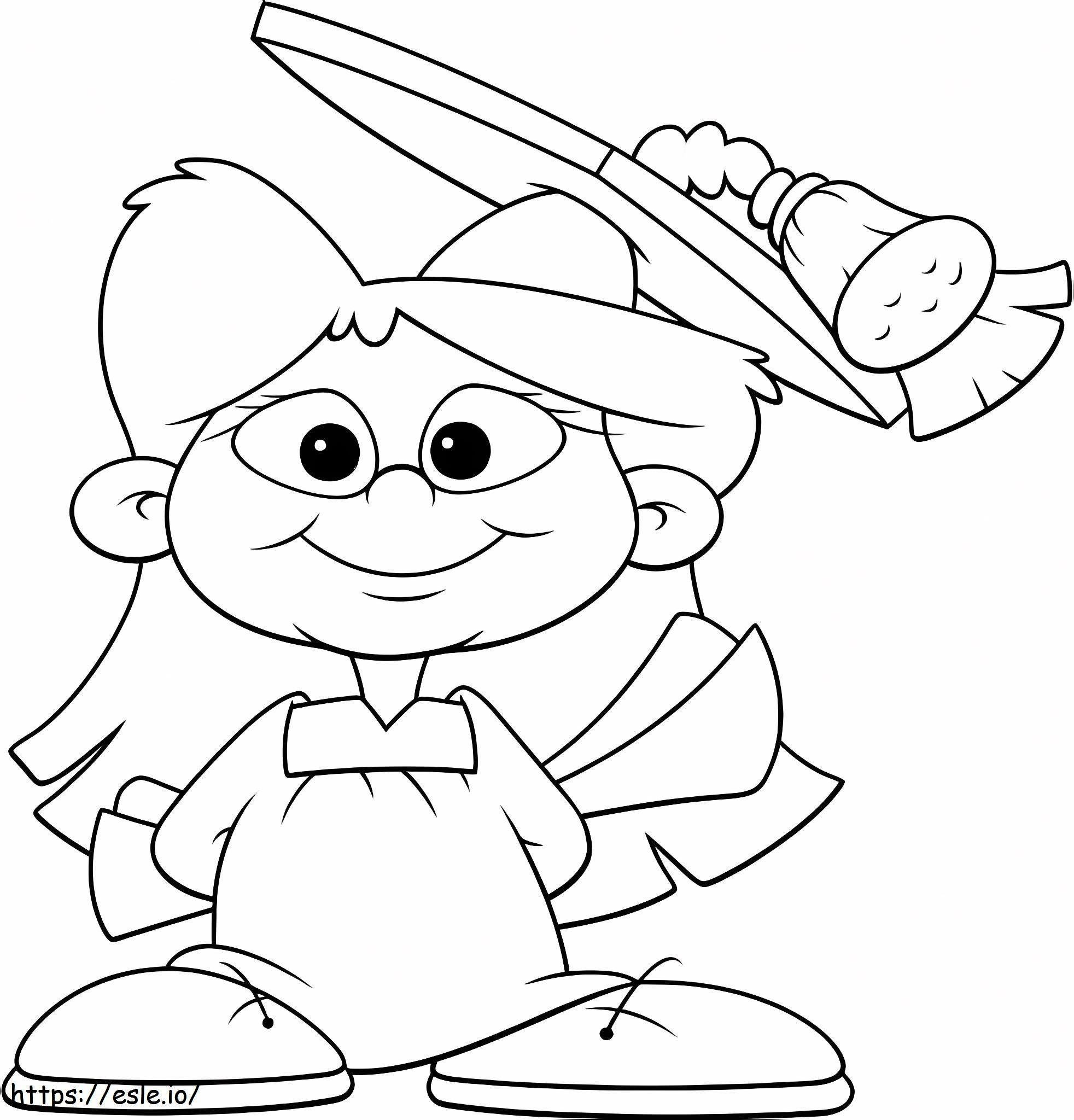 Girl Graduate coloring page