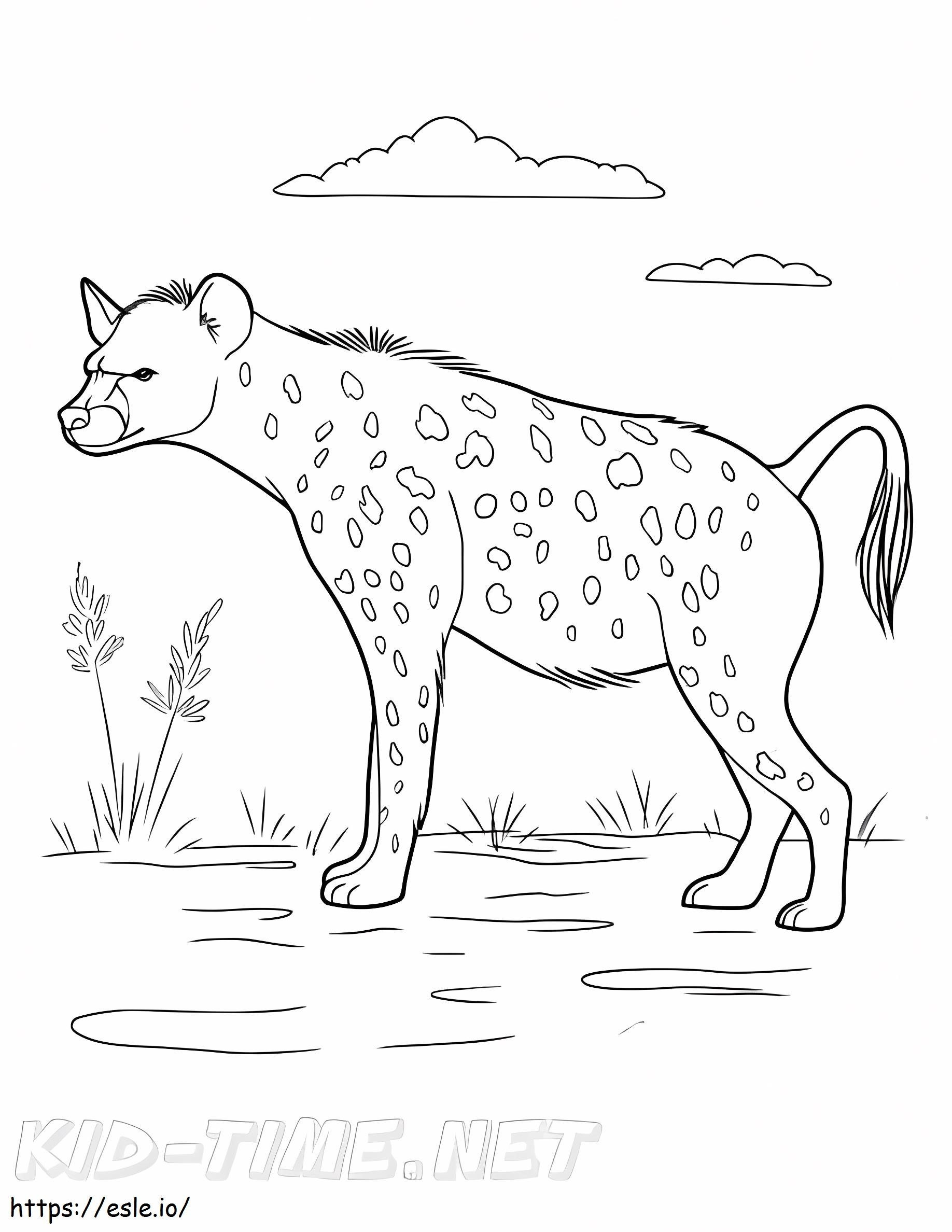 Coloriage Hyène 3 à imprimer dessin