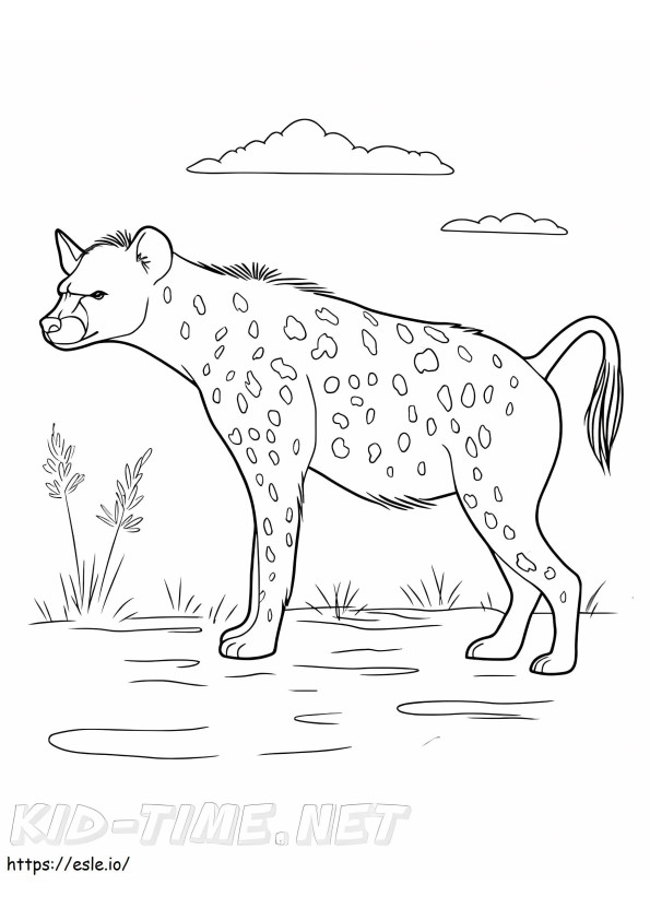 Coloriage Hyène 3 à imprimer dessin