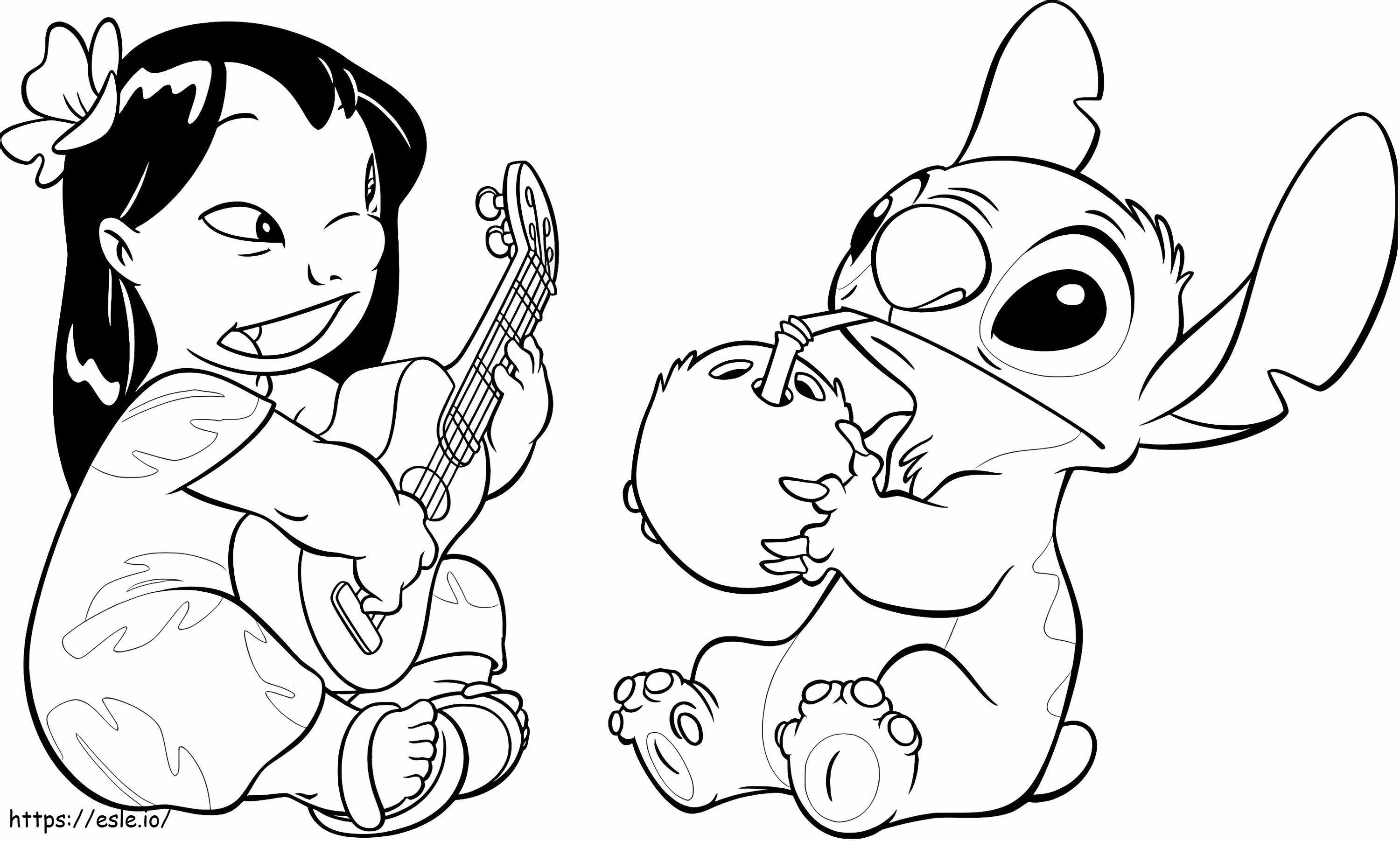 Lilo și Stitch 3 de colorat