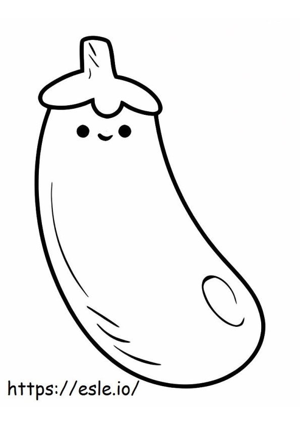 Eggplant Smiling coloring page