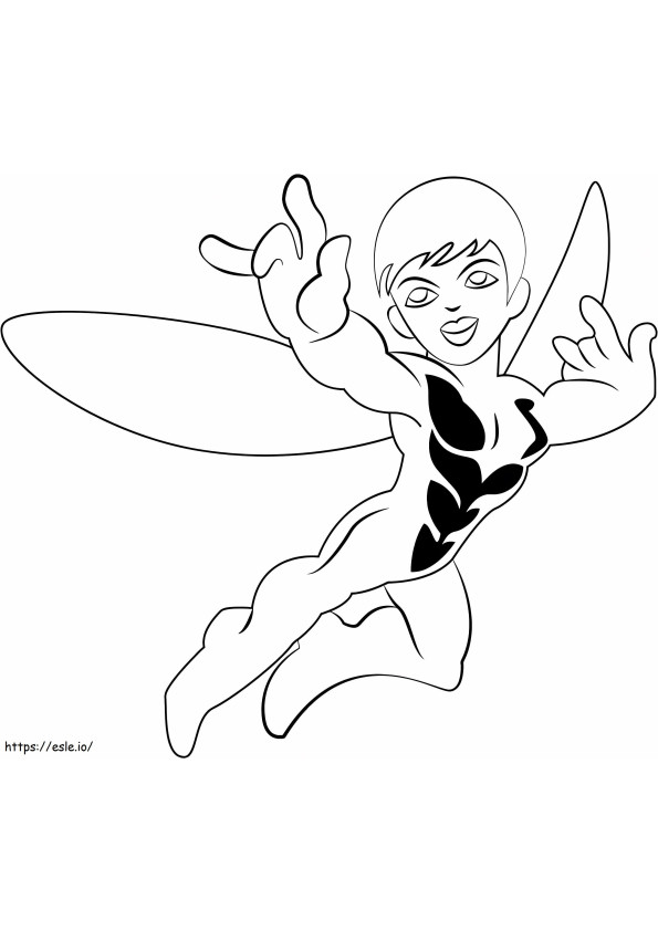 1532055758 Wasp Flying A4 coloring page