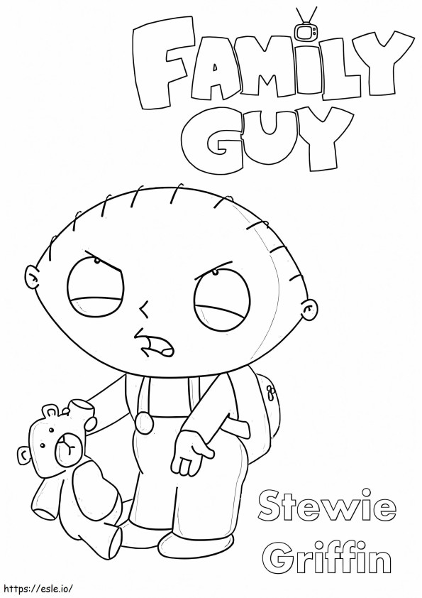 Stewie Griffin irritado para colorir
