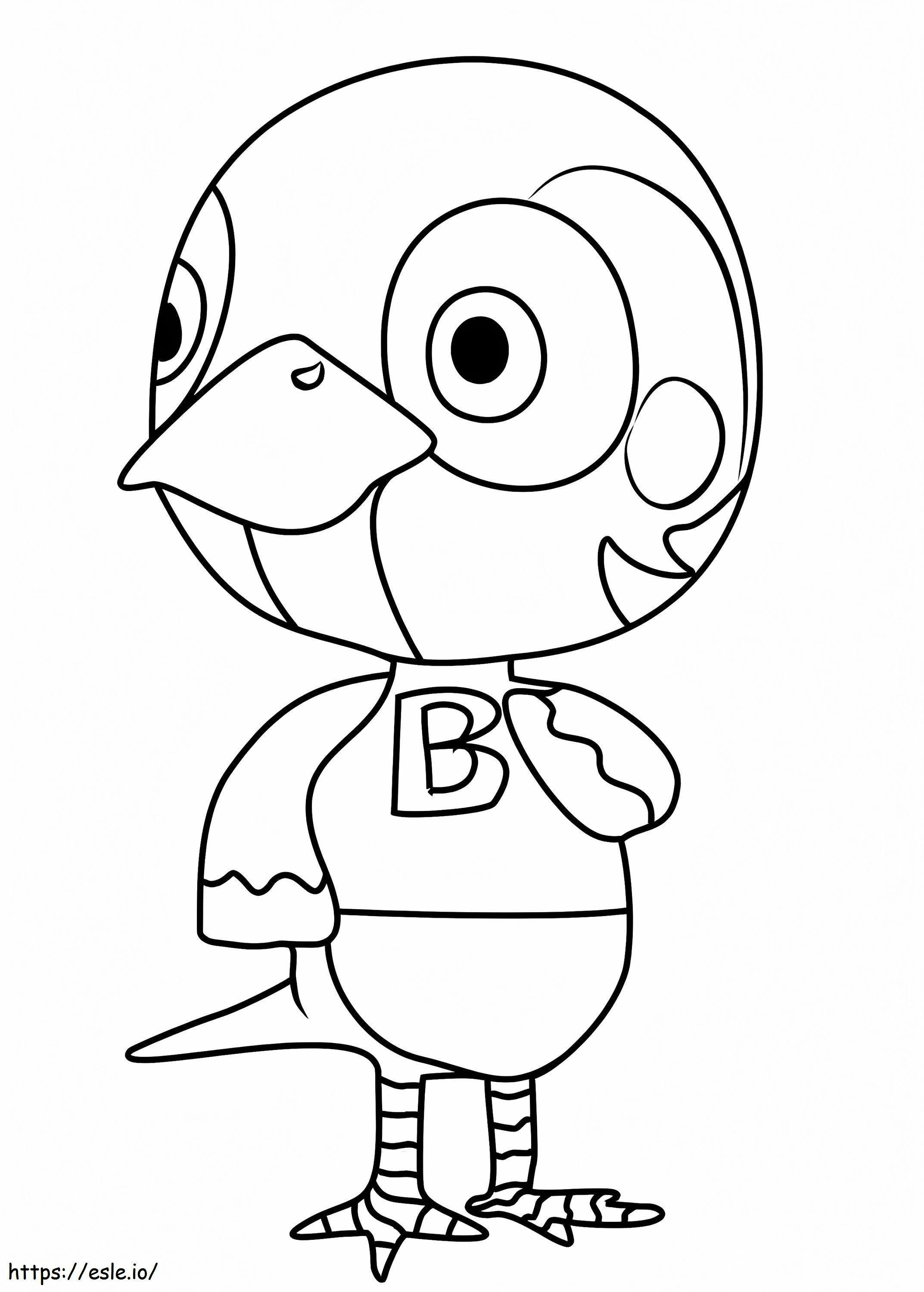 Sparro From Animal Crossing coloring page