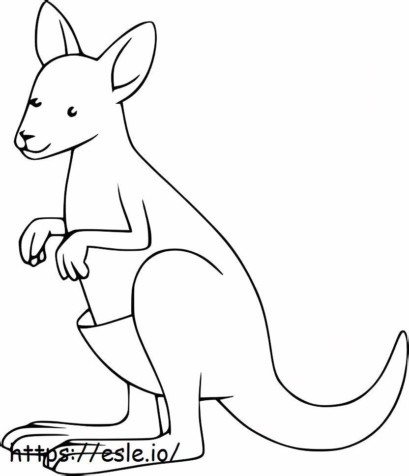Coloriage Mère normale et bébé kangourou à imprimer dessin