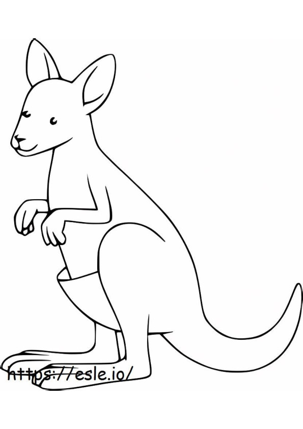 Normal Mother And Baby Kangaroo coloring page