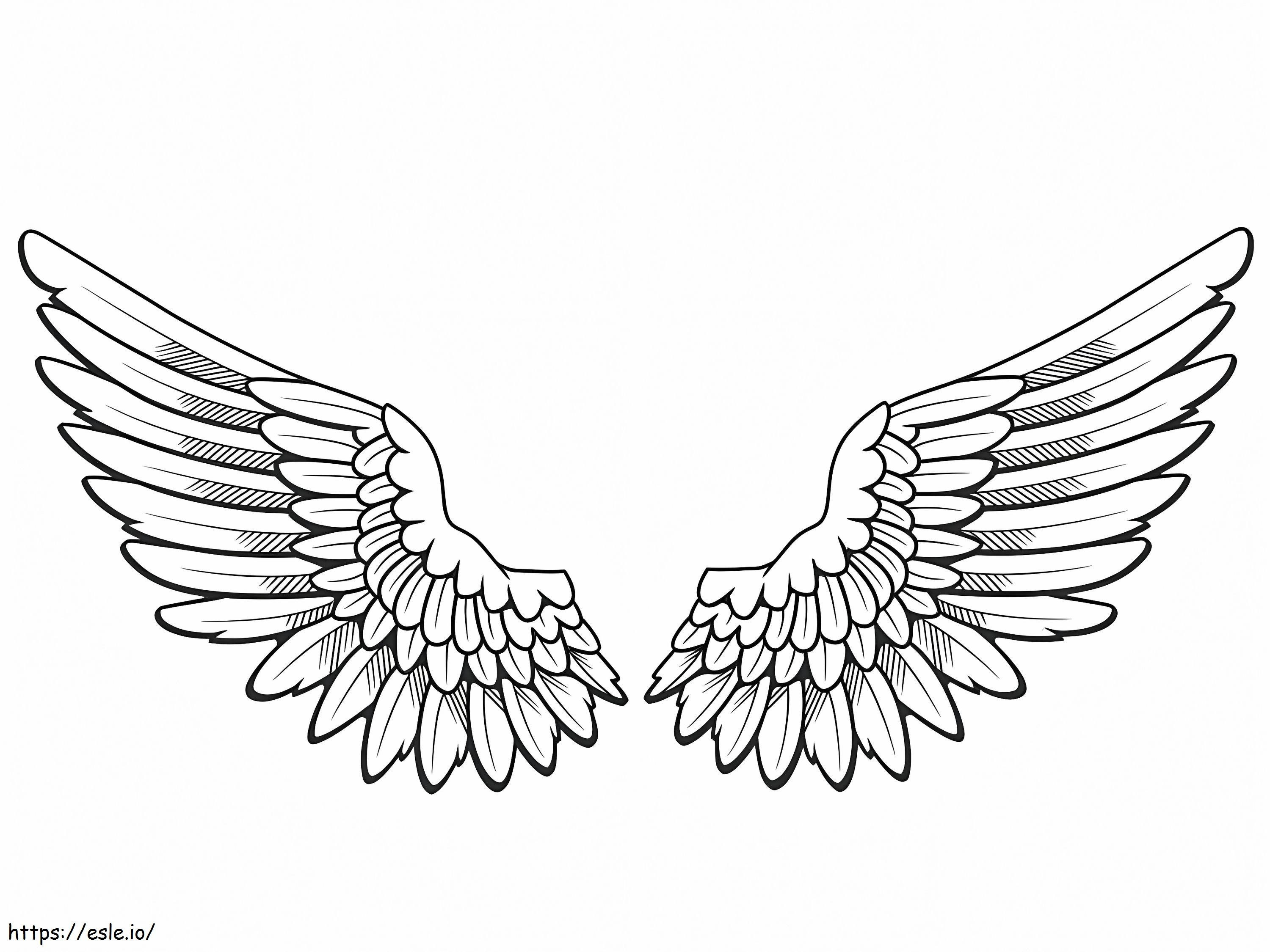 Angel Wings 3 coloring page