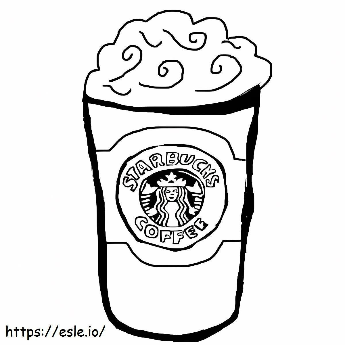 Kuppi Starbucks-kahvia värityskuva