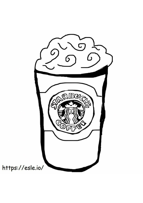 Kopje Starbucks-koffie kleurplaat kleurplaat