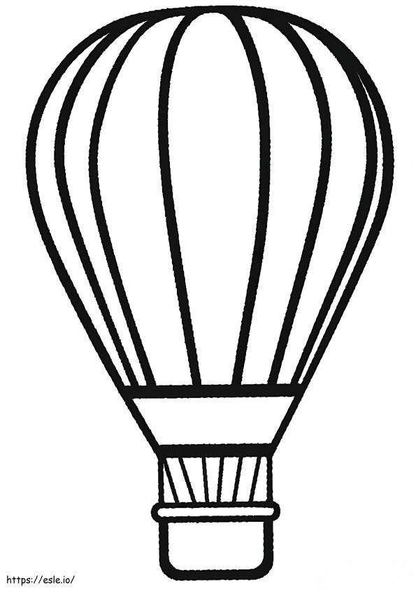 Single Hot Air Balloon 1 coloring page