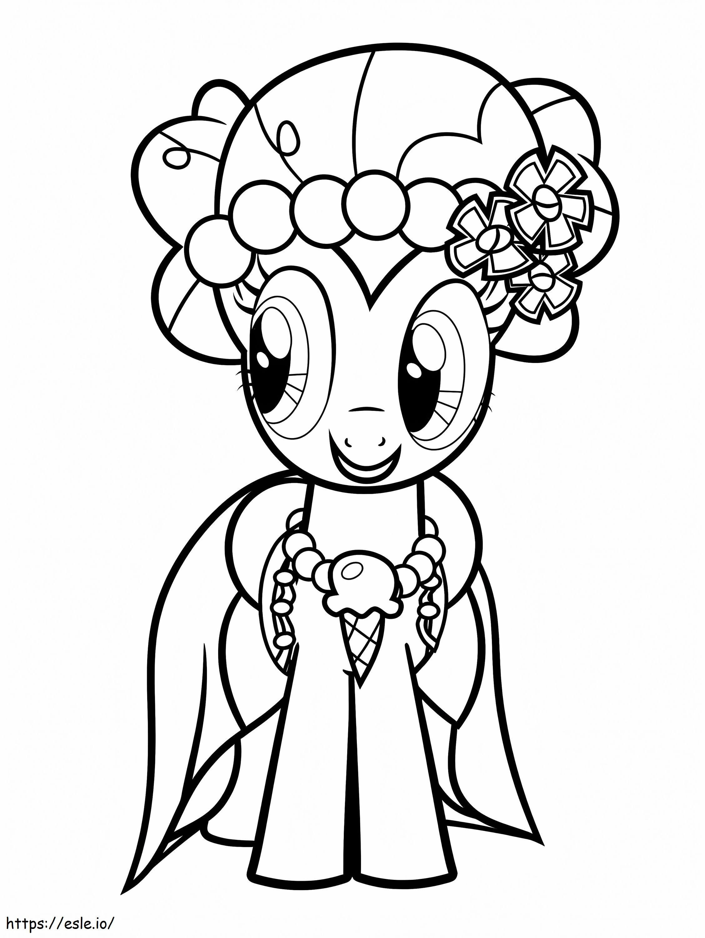 Dressy Pinkie Pie coloring page