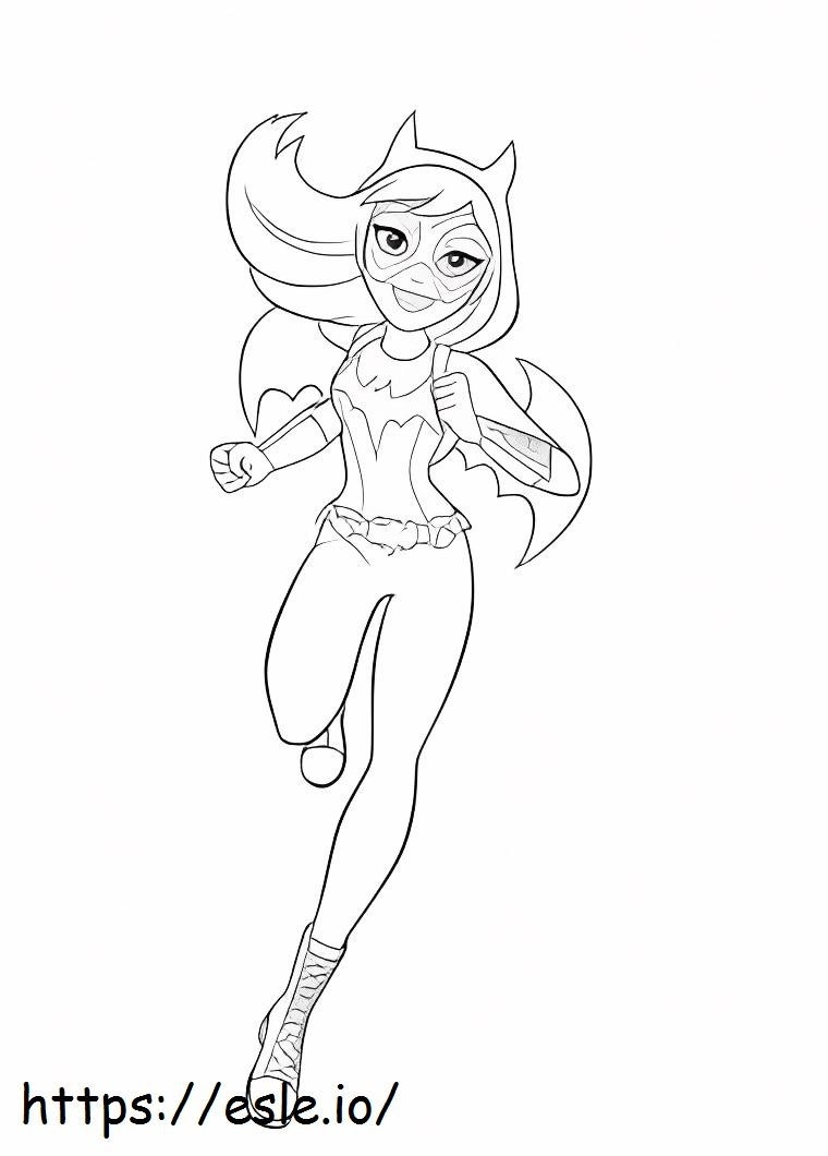 Batgirl Running coloring page