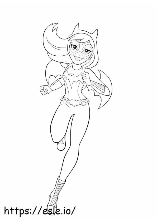 Batgirl correndo para colorir