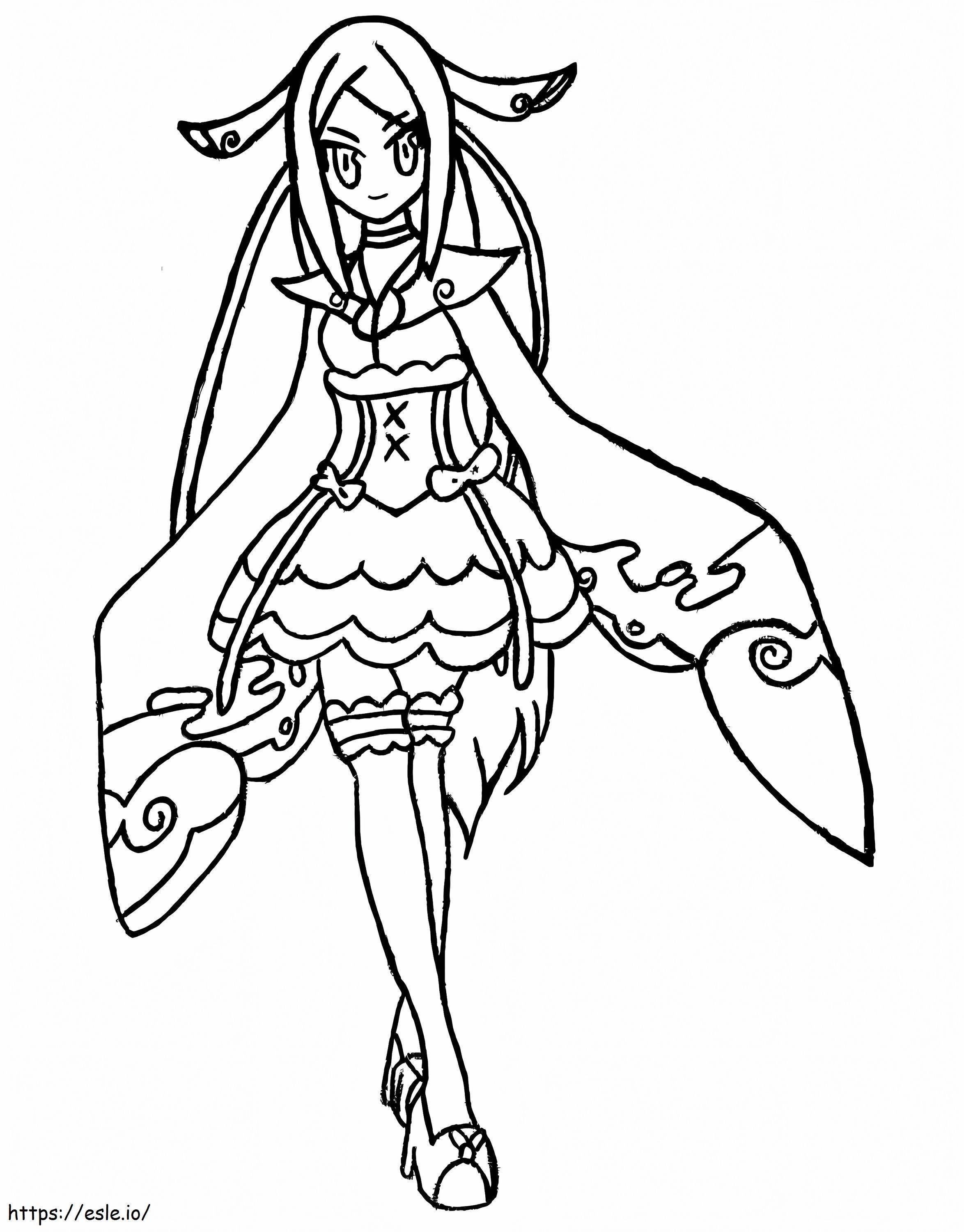 Valerie Pokemon Gym Leader coloring page