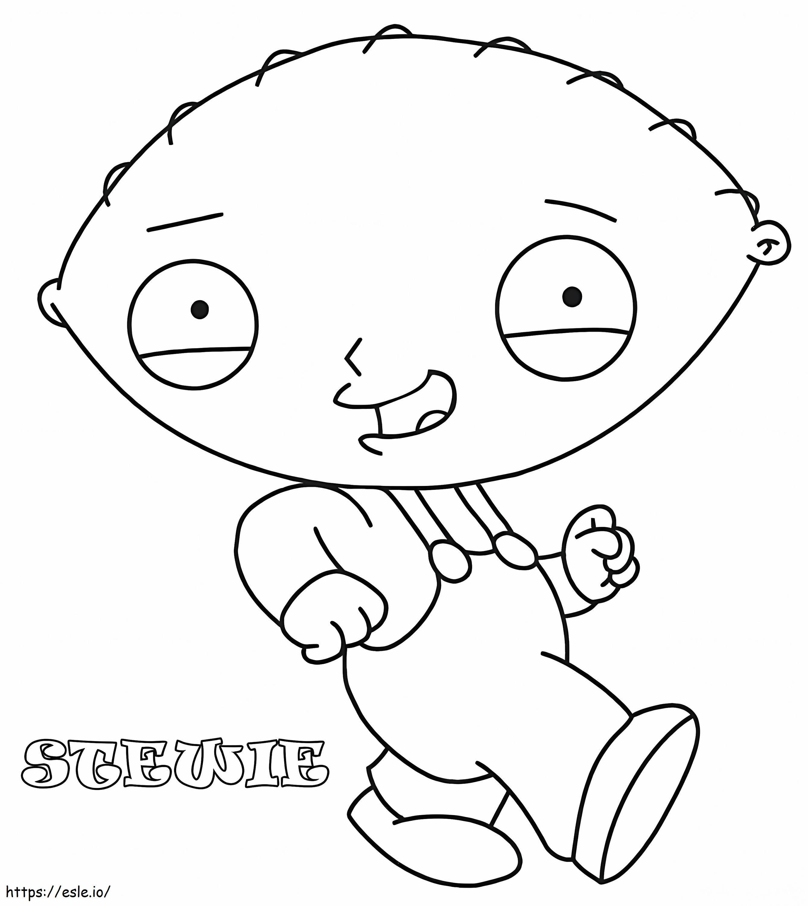 Coloriage Joyeux Stewie Griffin à imprimer dessin