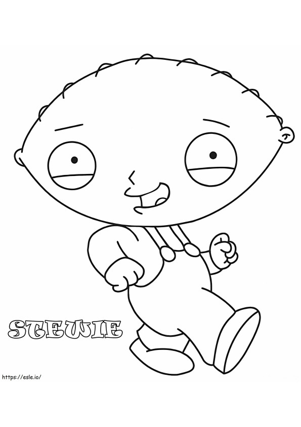 Happy Stewie Griffin coloring page