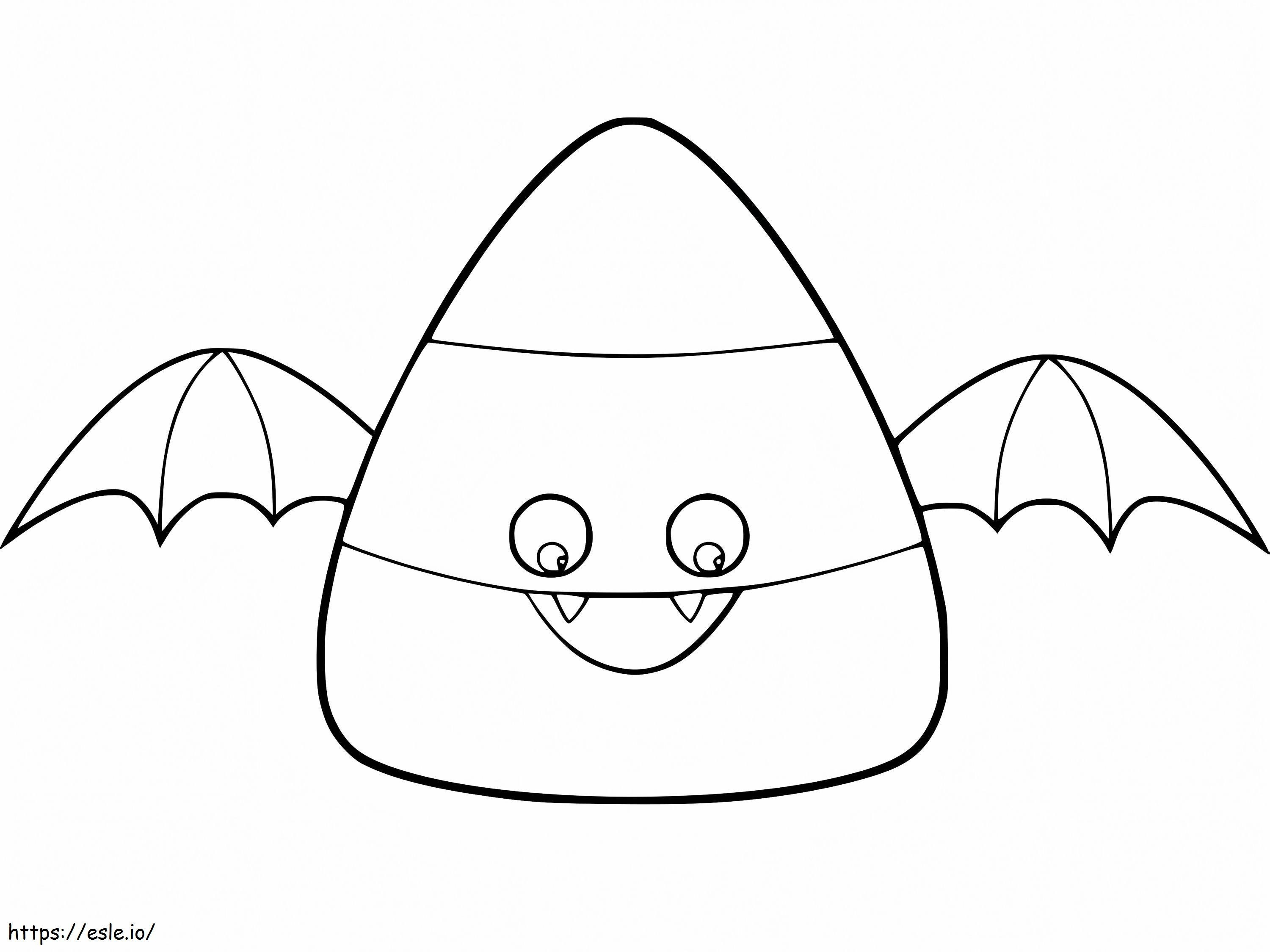 Morcego de milho doce para colorir