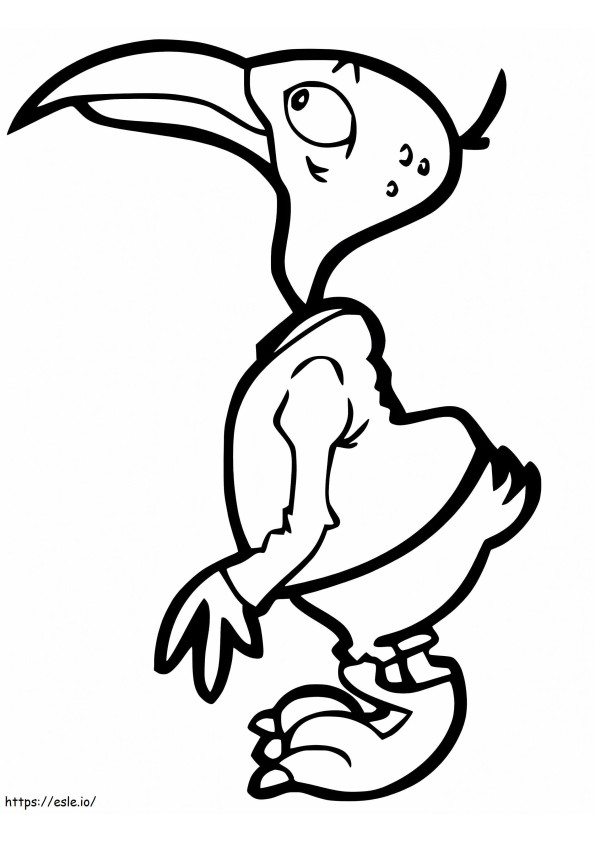 Cartoon Vulture coloring page