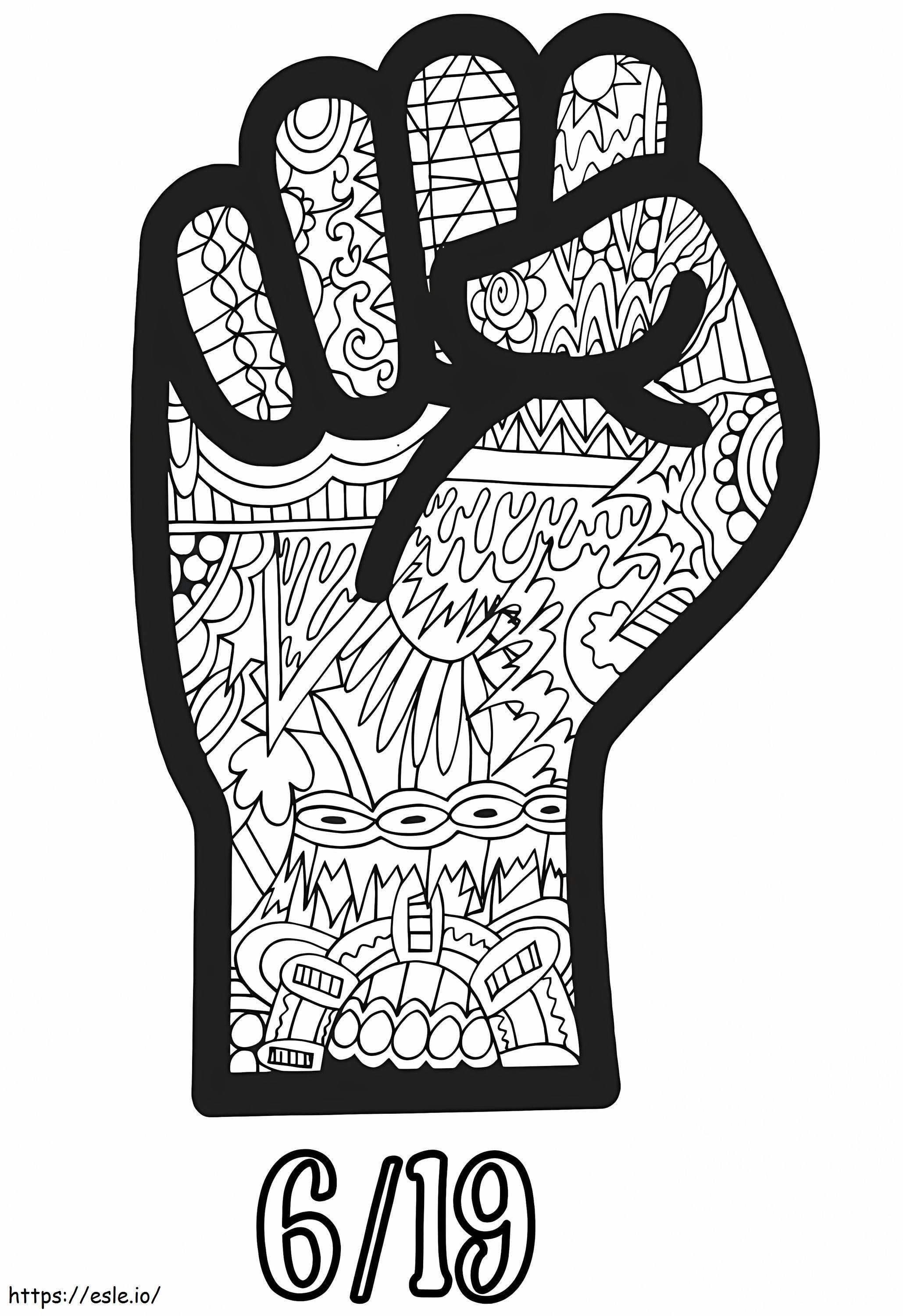 Juneteenth 4 coloring page