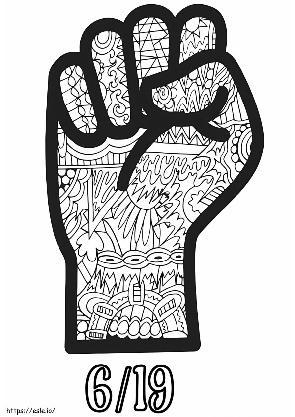 Juneteenth 4 coloring page