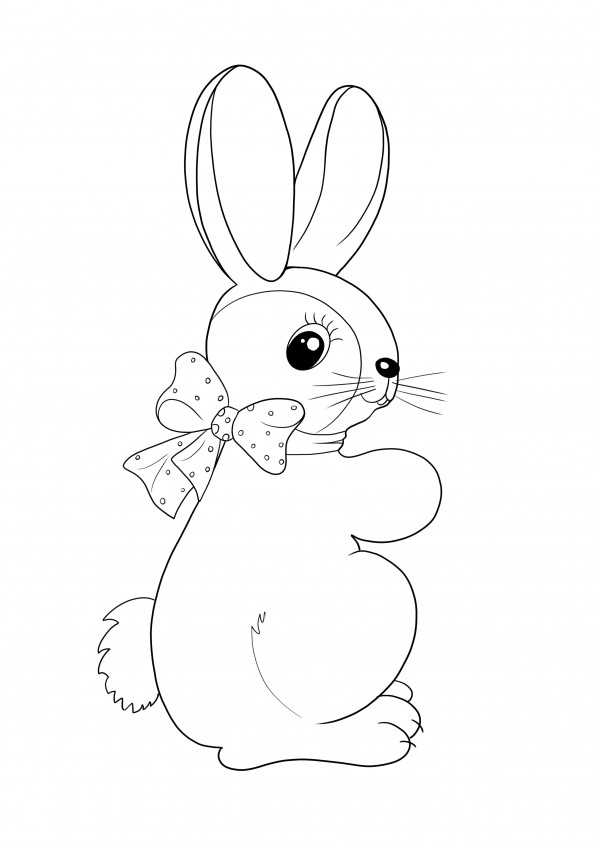 Cute Easter bunny to print-free and color image