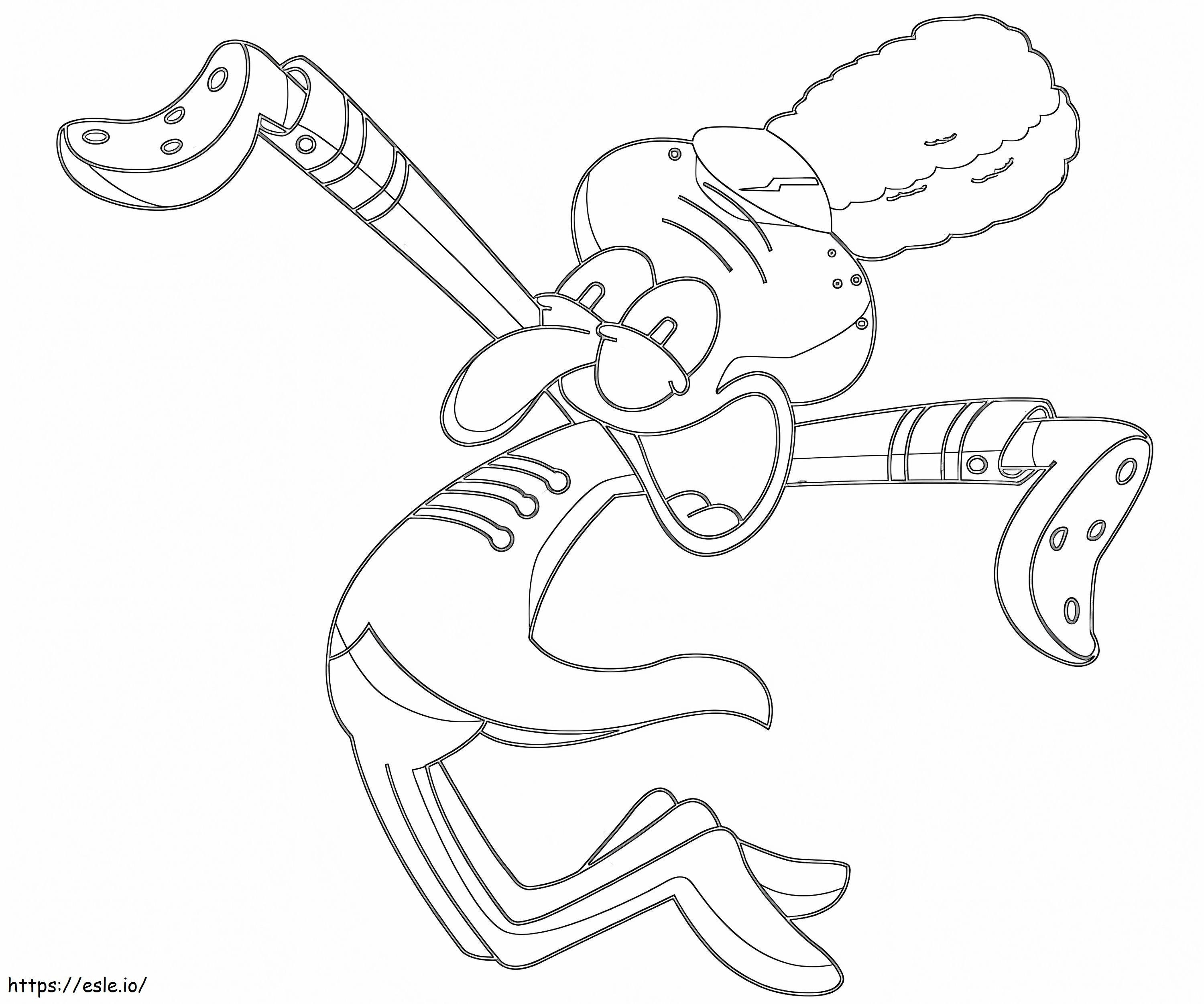 Happy Squidward coloring page