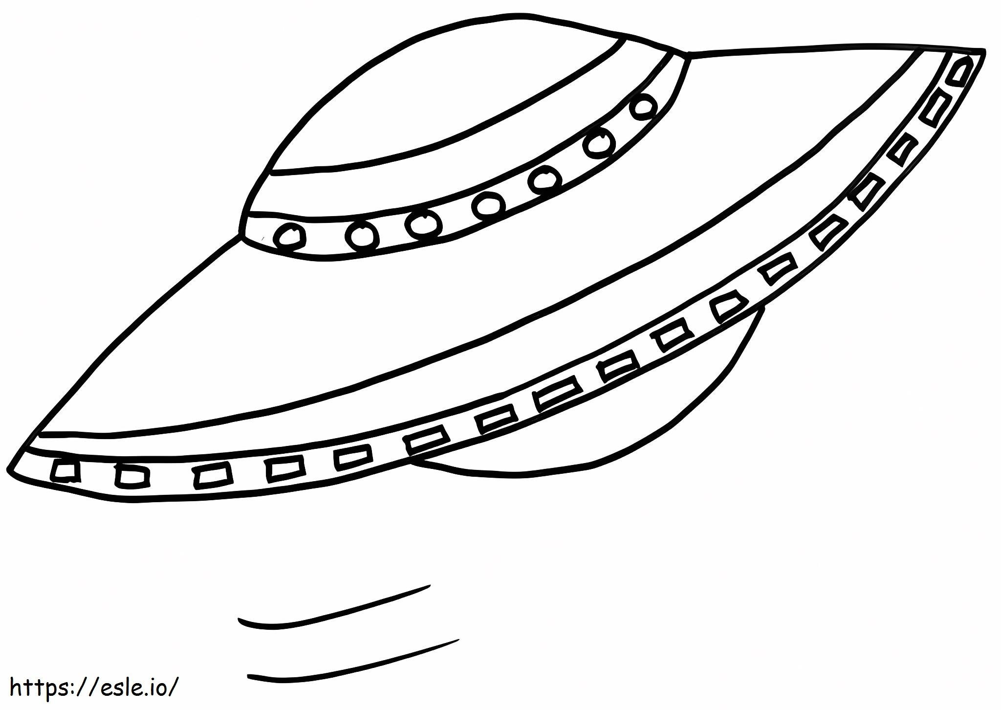 Basic UFO coloring page