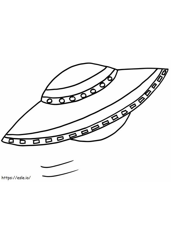 Basic UFO coloring page