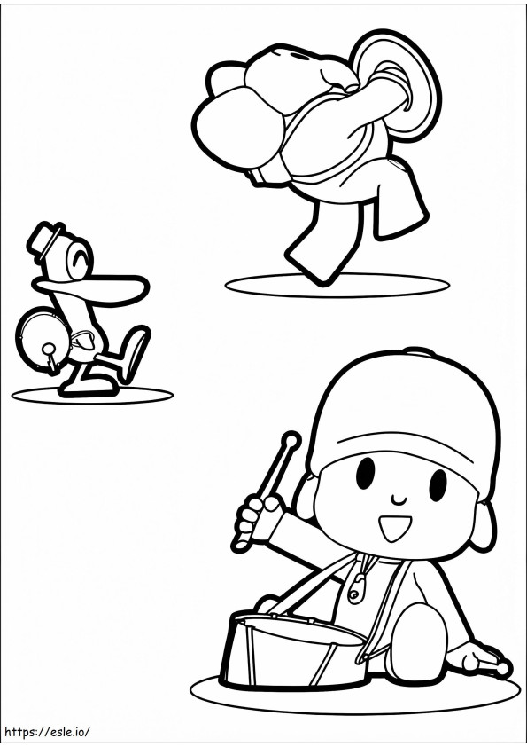 Pocoyo And Friends Play Accessories coloring page