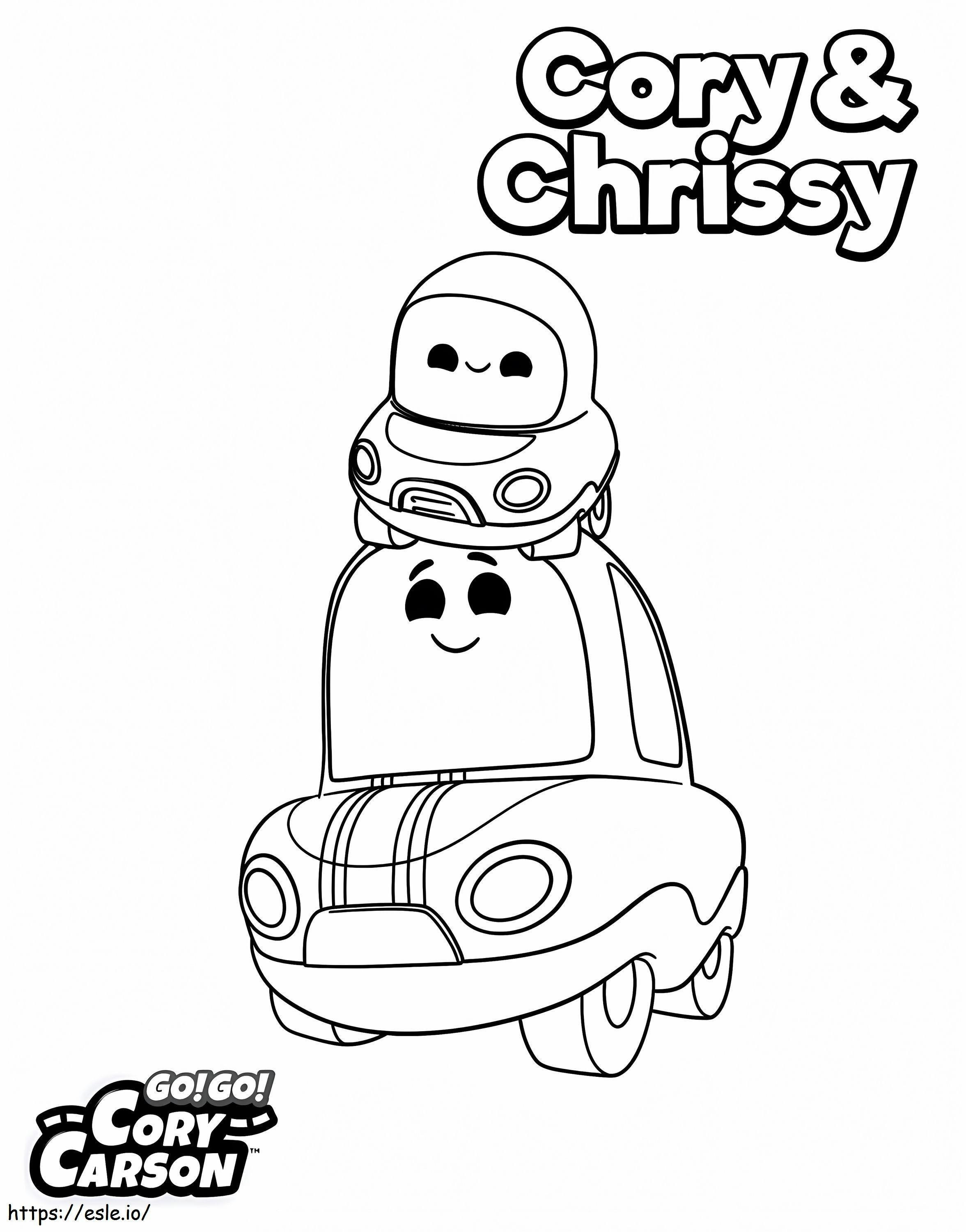 Coloriage Cory et Chrissy de Go Go Cory Carson à imprimer dessin