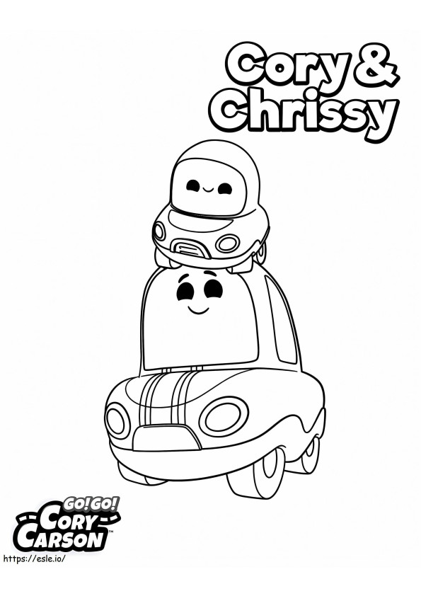 Coloriage Cory et Chrissy de Go Go Cory Carson à imprimer dessin