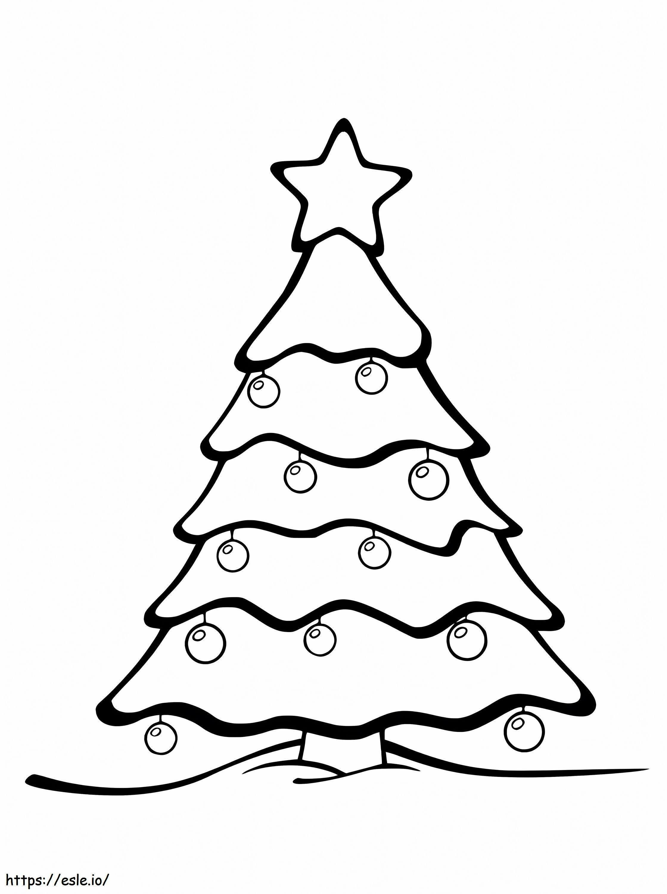 Merry Christmas Tree coloring page