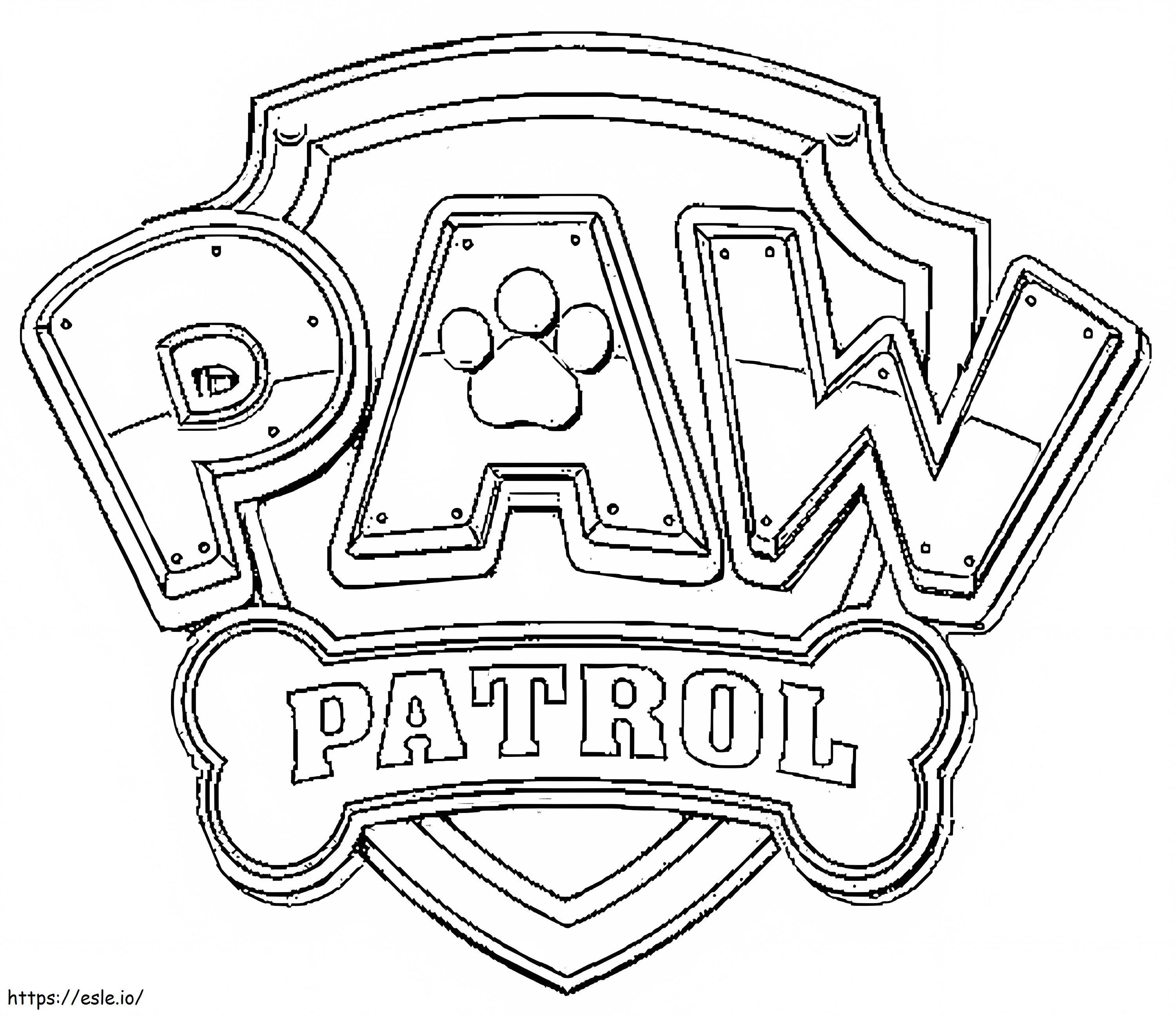 1526915815 Paw Patrol -logo värityskuva