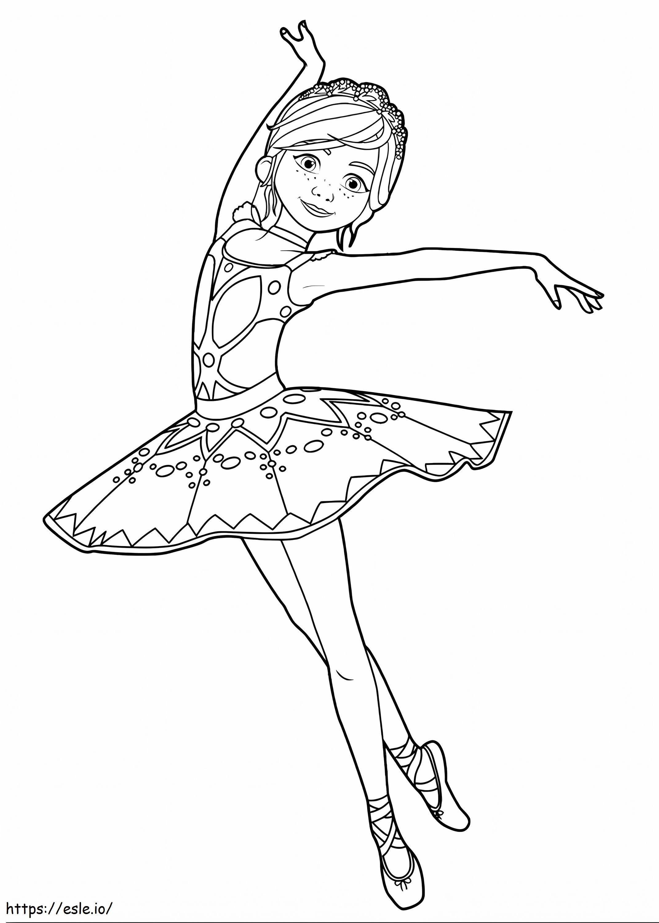 Félicie Milliner bailando ballet para colorear