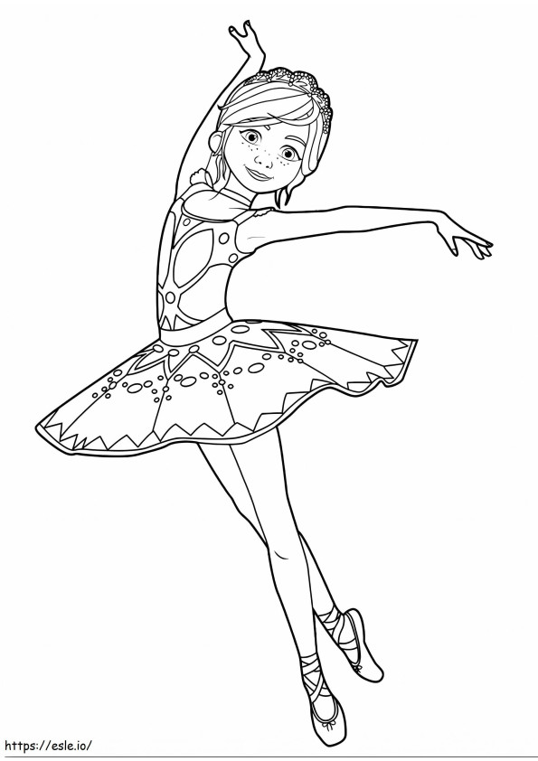Félicie Milliner bailando ballet para colorear