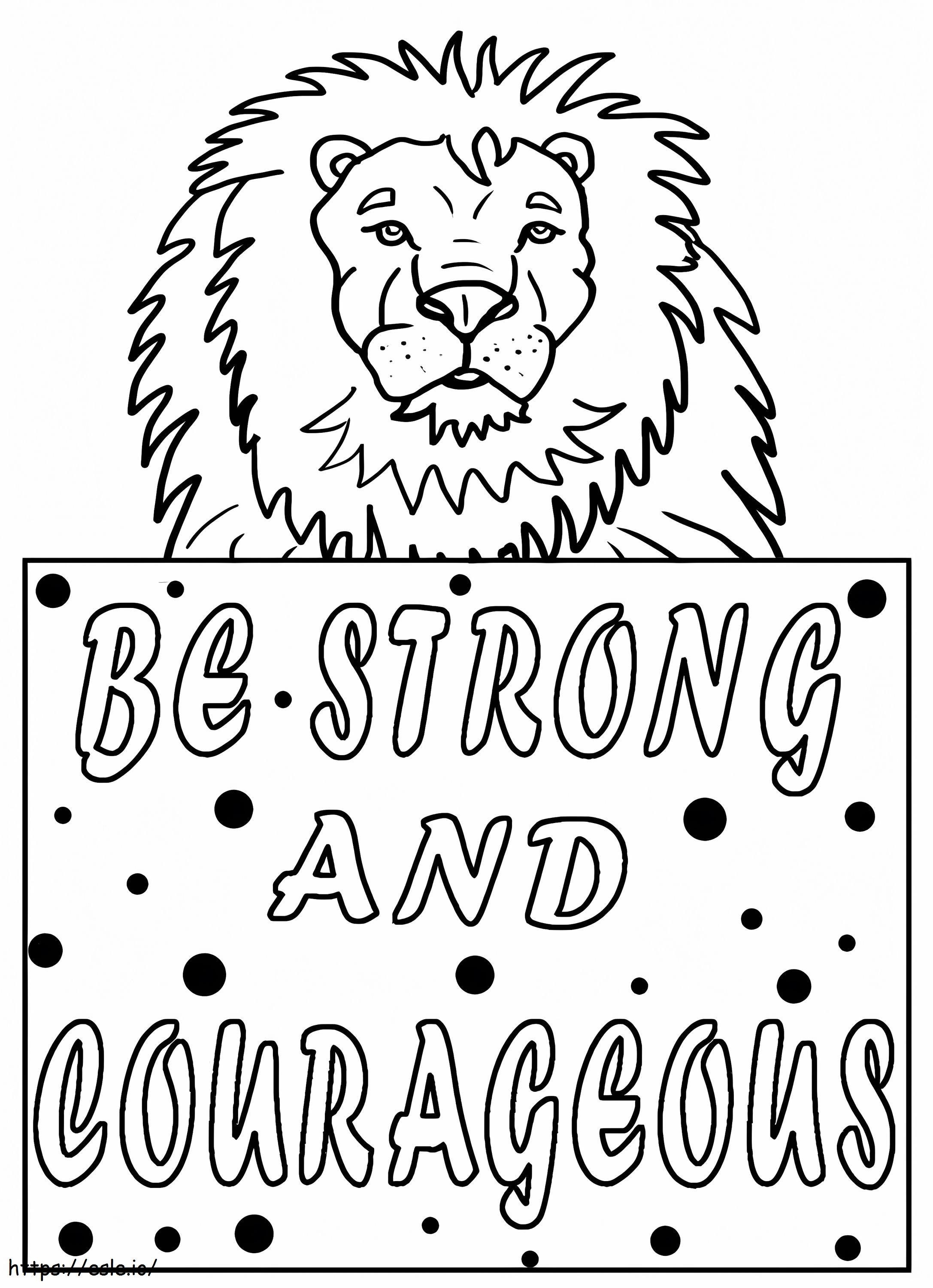 Prinatble Be Strong And Courageous coloring page