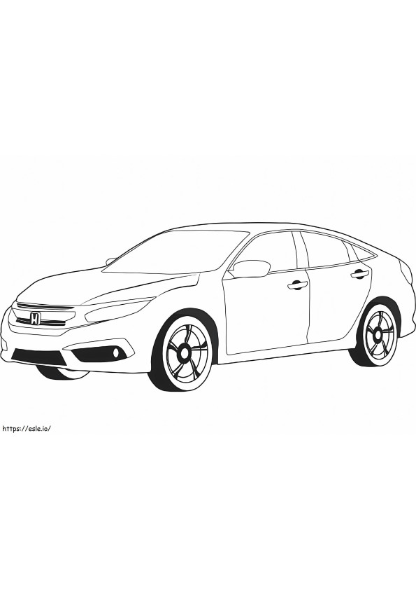 Honda Civic coloring page