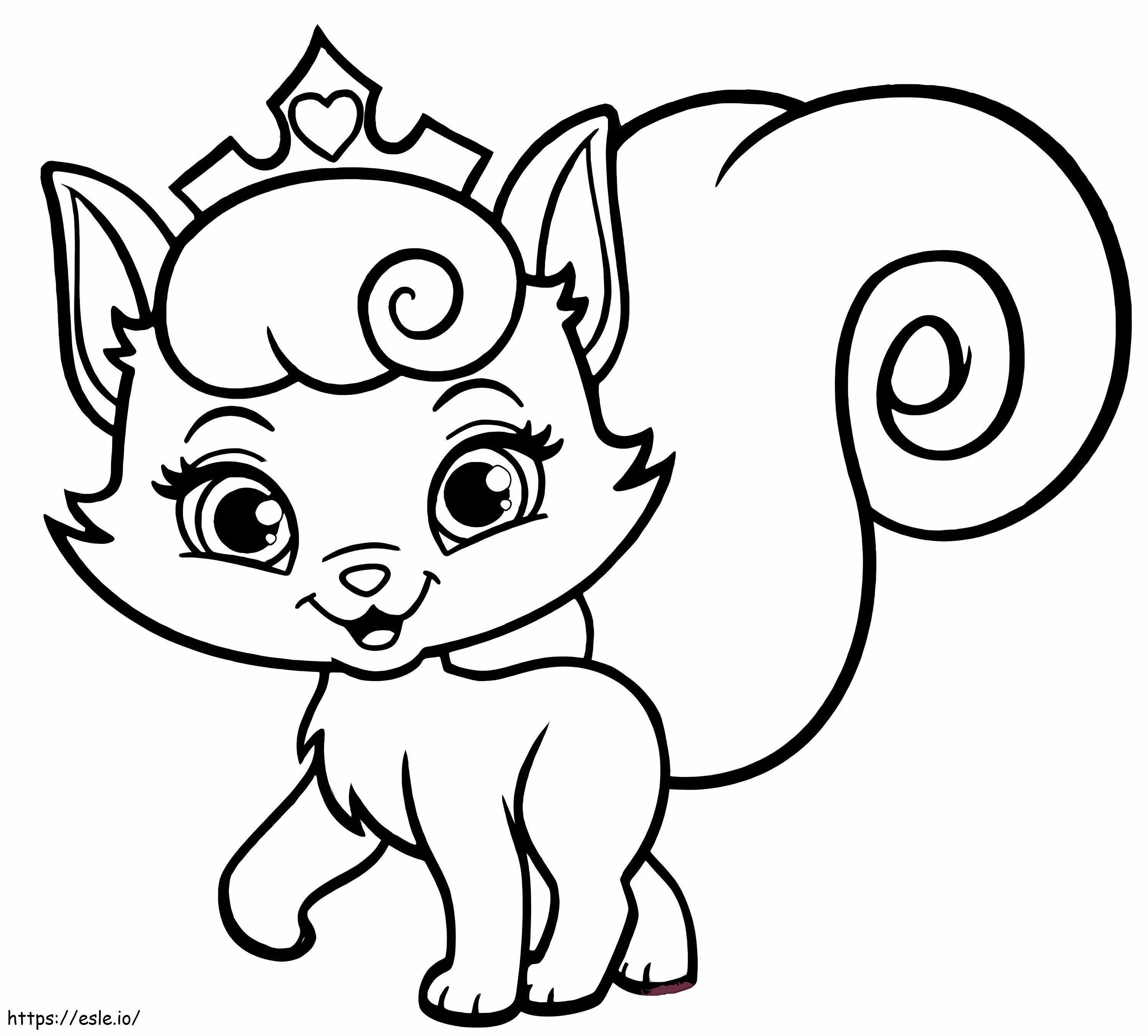 Princess Kitten coloring page