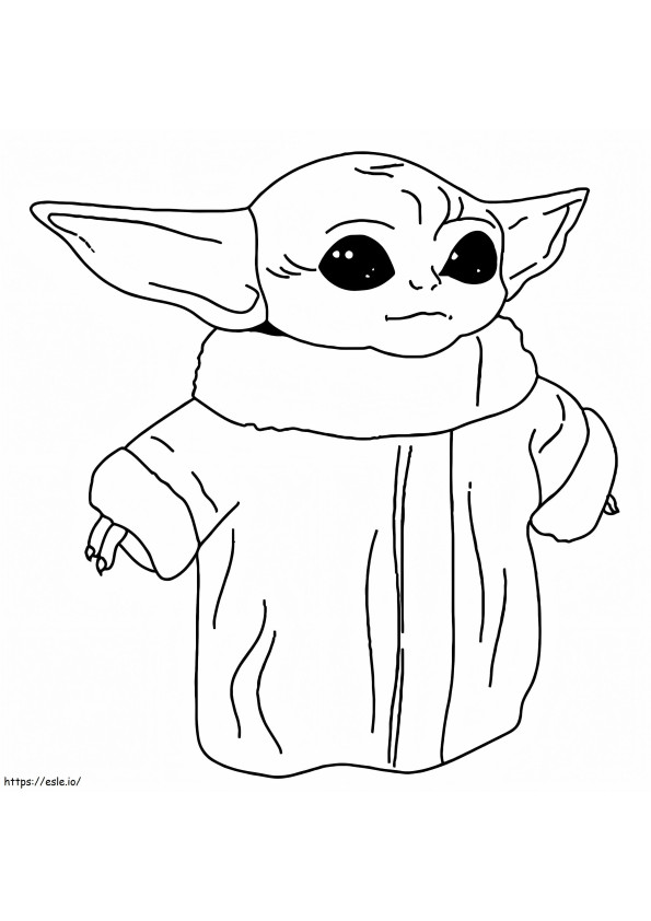 Baby Yoda 2 coloring page