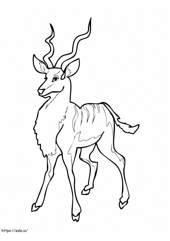 Coloriage Doit être une antilope à imprimer dessin