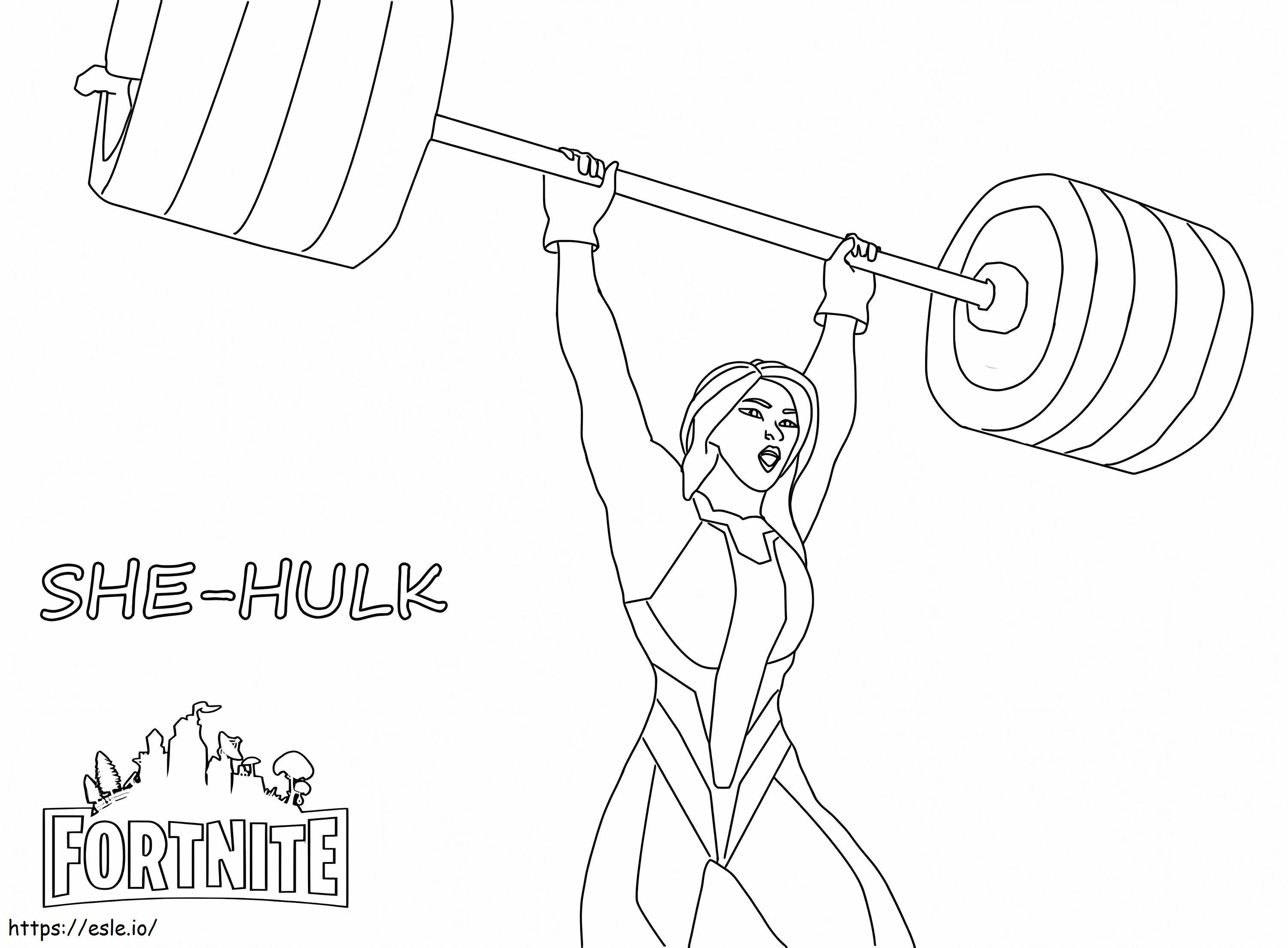 She Hulk Fortnite 2 coloring page