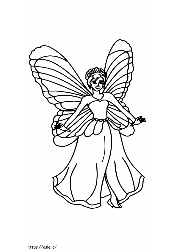 Fairy Princess Tulostettava 6 värityskuva