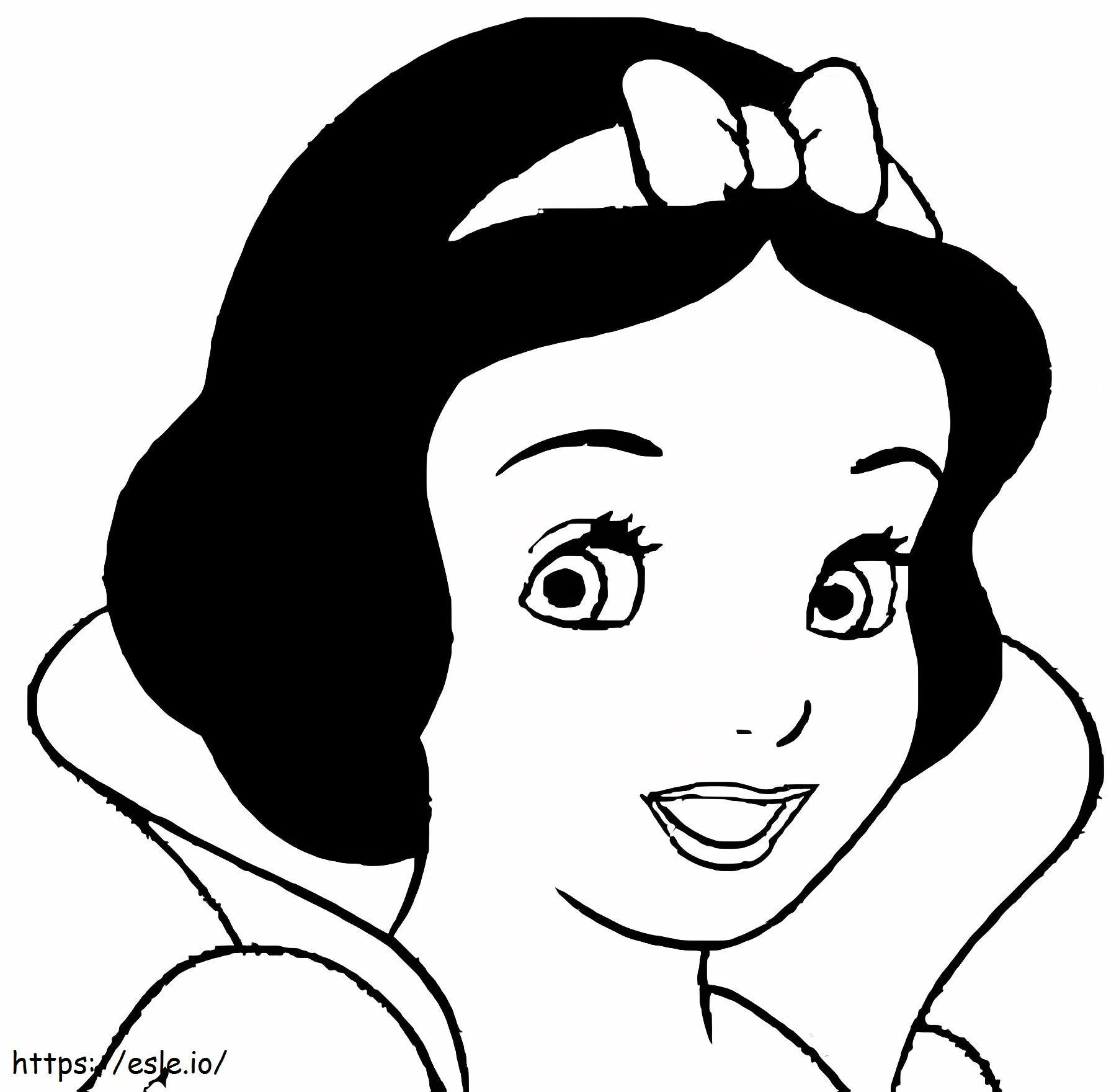 Snow White And Animals With Sun coloring page