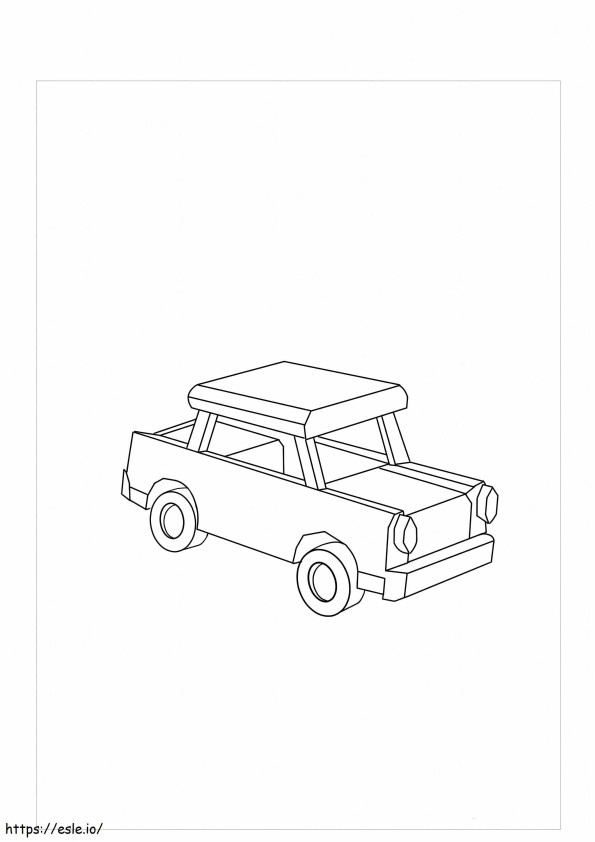 Wooden Cars coloring page
