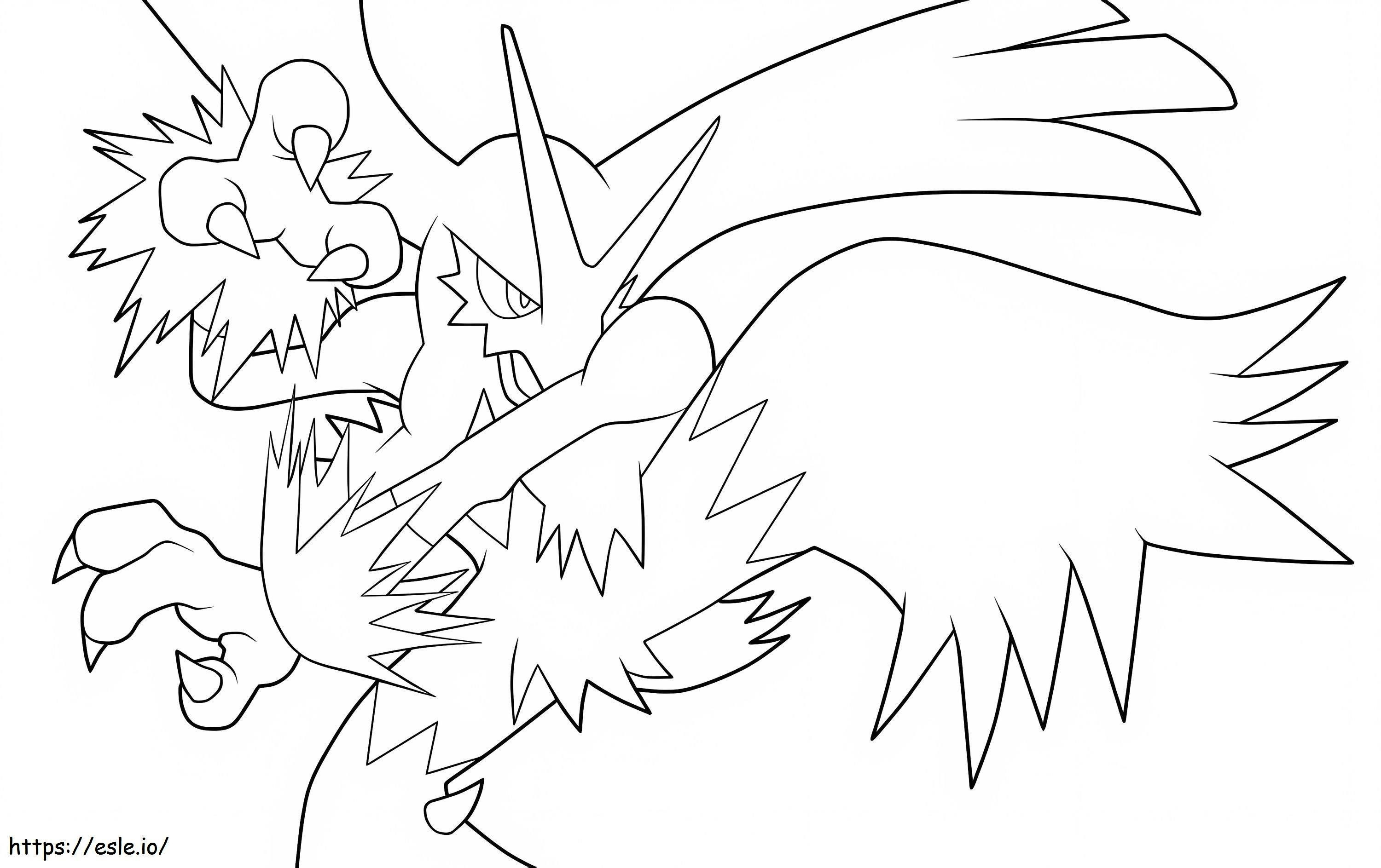 Blaziken Fighting coloring page