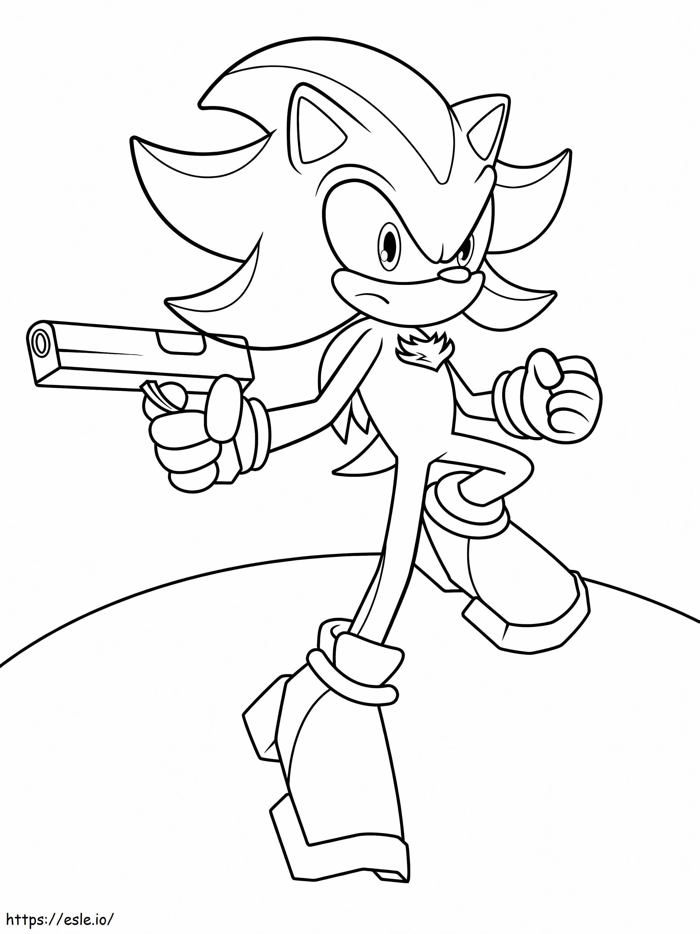 Shadow And His Gun coloring page